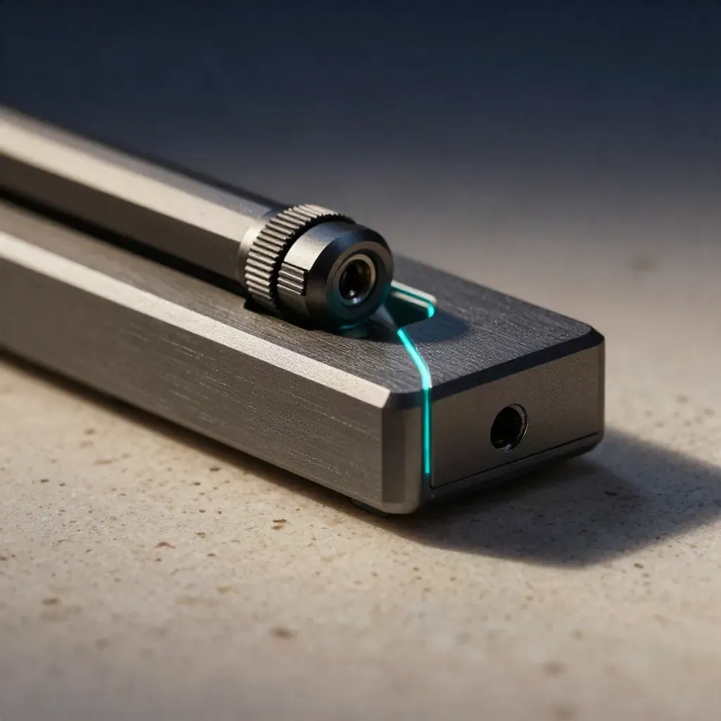 Graphite add-on module clicking beside a base unit under cyan rim light.
